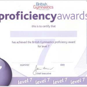 2.2 Gymnastics Certificate-ONLY   Level 7