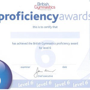 3.2 Gymnastics Certificate-ONLY   Level 6