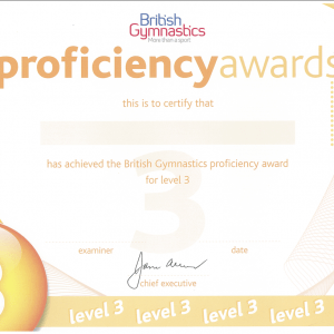 6.2 Gymnastics Certificate-ONLY   Level 3