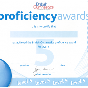 4.2 Gymnastics Certificate-ONLY   Level 5
