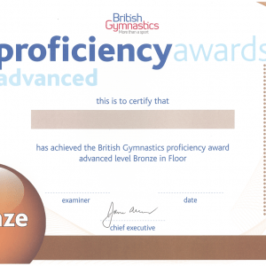 9.2 Gymnastics Certificate-ONLY   Bronze