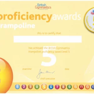 T051 Trampoline Badge & Certificate Level 5