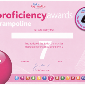 T071 Trampoline Badge & Certificate Level 7