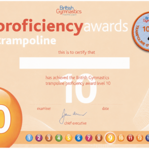 T101 Trampoline Badge & Certificate Level 10